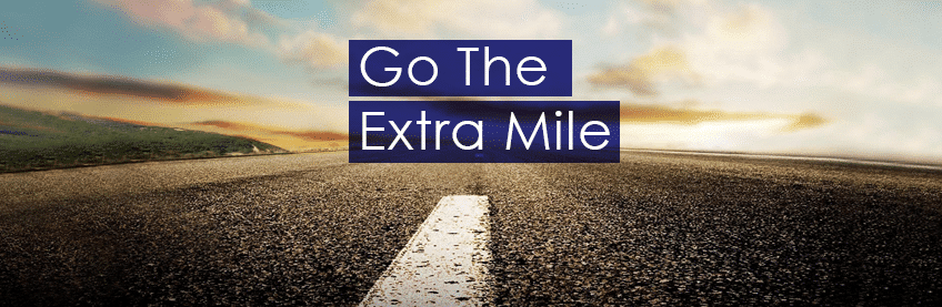 No traffic on the extra mile